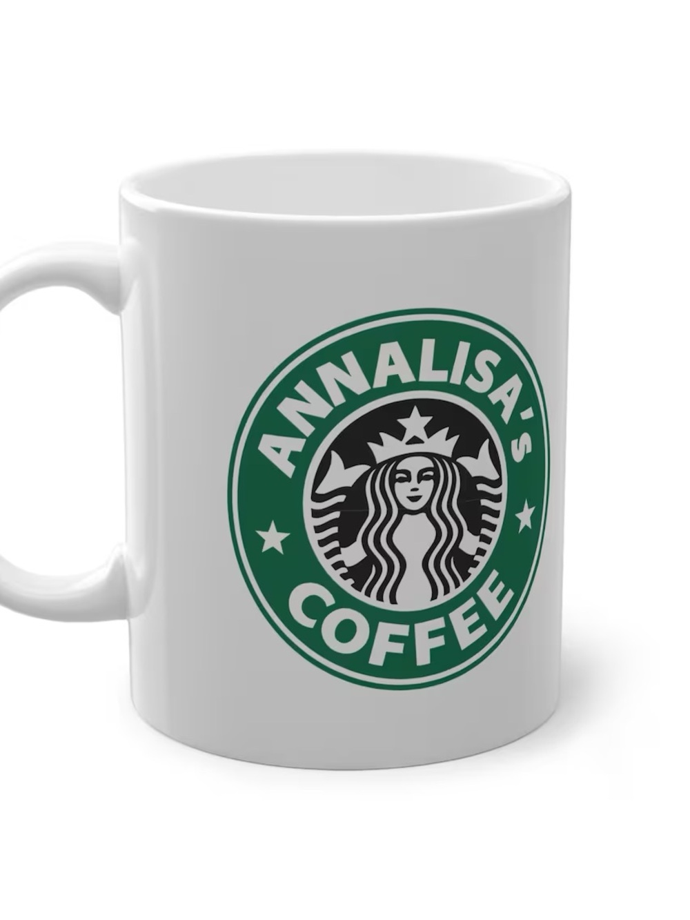 Personalized Green Logo Coffee Mug - 'Annalisa's Coffee'